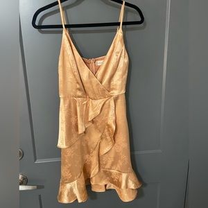 Altar’D State Satin Gold Dress
